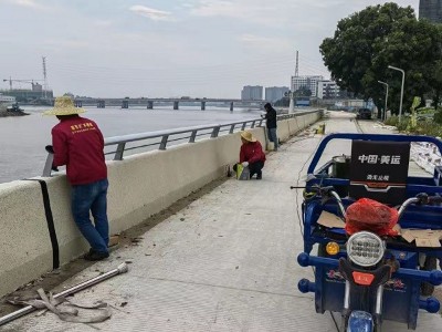 喜師傅東莞虎門河道不銹鋼護(hù)欄新裝項目